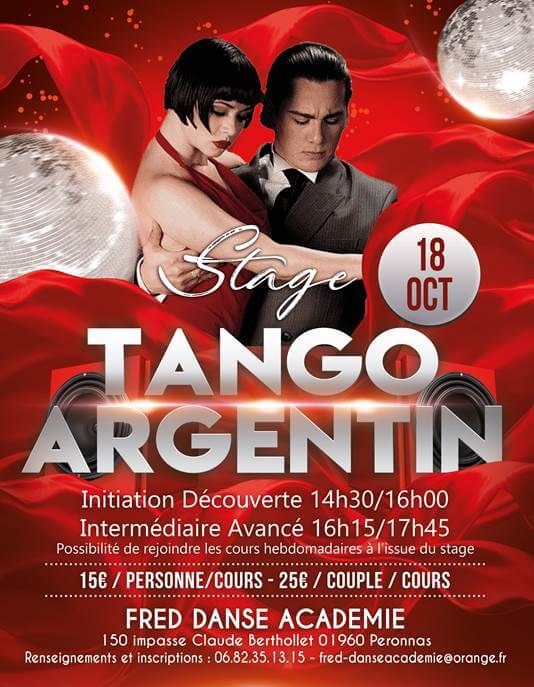 stage de Tango Argentin avec Djamel le dimanche 18 octobre